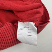 Early 2000s Cotton Burberry Embroidered Knitted Jumper M - Threads Uncovered
