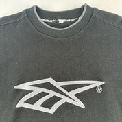 Early 2000s Embroidered Reebok Oversized Ribbed Sweatshirt S - Threads Uncovered