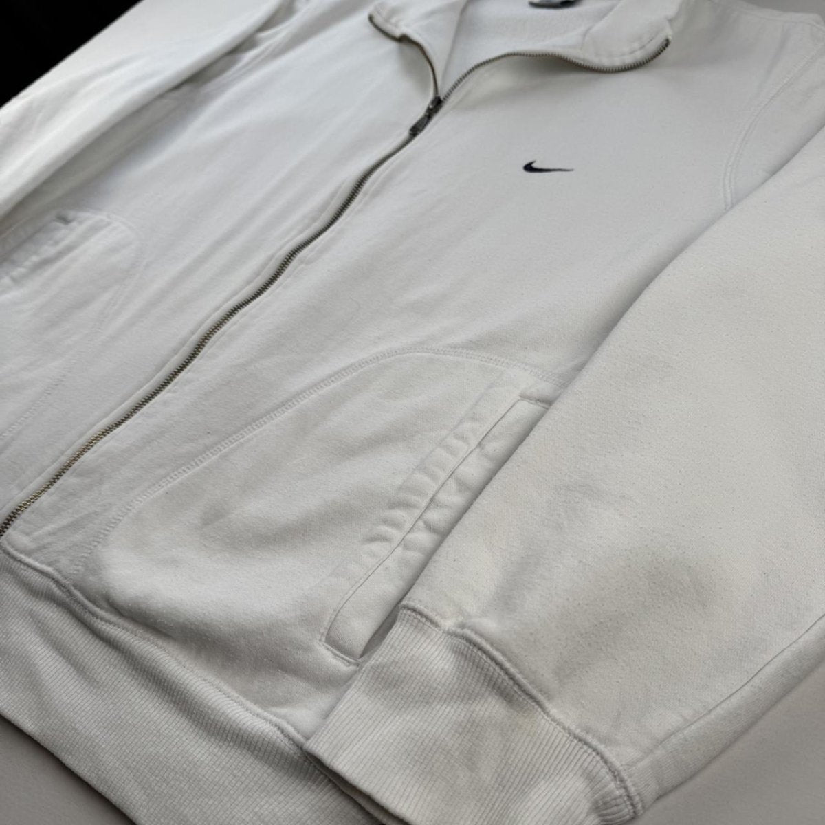 Early 2000s Nike Embroidered Swoosh Cotton Track Jacket XL - Threads Uncovered