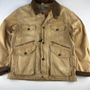 Early 2000s Polo Ralph Lauren Workwear Canvas Jacket with Corduroy Trim L - Threads Uncovered