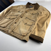 Early 2000s Polo Ralph Lauren Workwear Canvas Jacket with Corduroy Trim L - Threads Uncovered