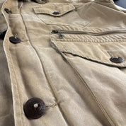 Early 2000s Polo Ralph Lauren Workwear Canvas Jacket with Corduroy Trim L - Threads Uncovered