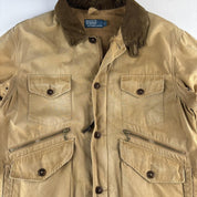 Early 2000s Polo Ralph Lauren Workwear Canvas Jacket with Corduroy Trim L - Threads Uncovered