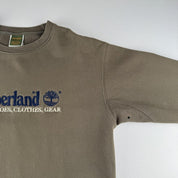 Early 2000s Timberland Embroidered Spellout Oversized Crewneck Jumper S - Threads Uncovered