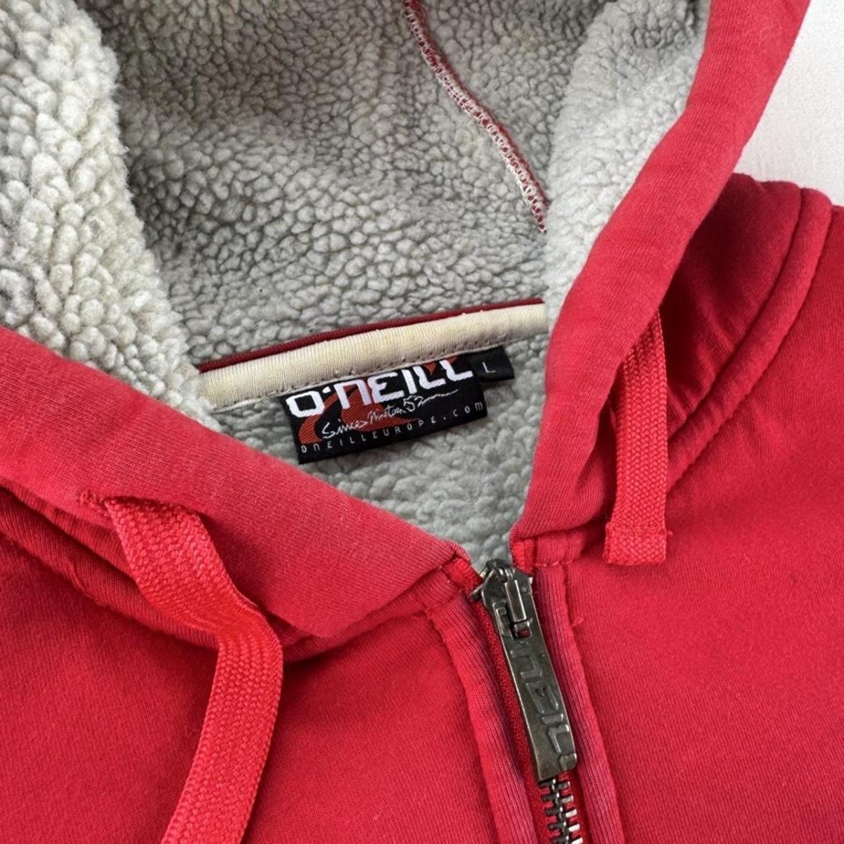Fleece Lined Vintage 2000s O'Neill Thick Full Zip Hoodie L - Threads Uncovered