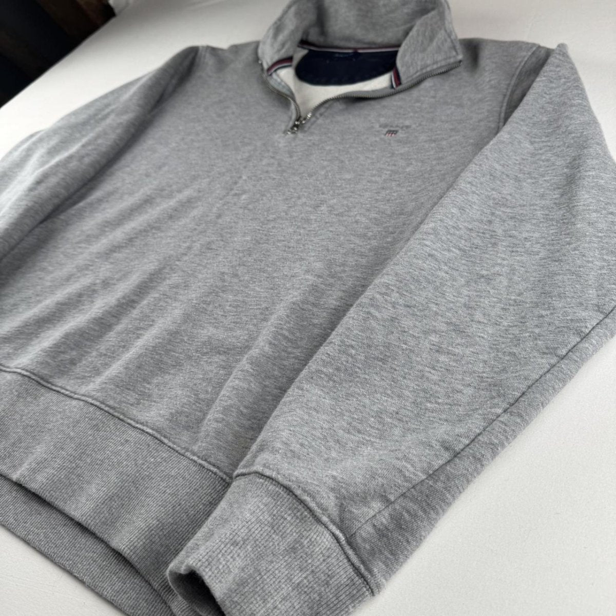 Gant Embroidered Logo Quarter Zip Fleece S - Threads Uncovered