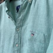 Gant Embroidered Pony Linen Shirt L - Threads Uncovered