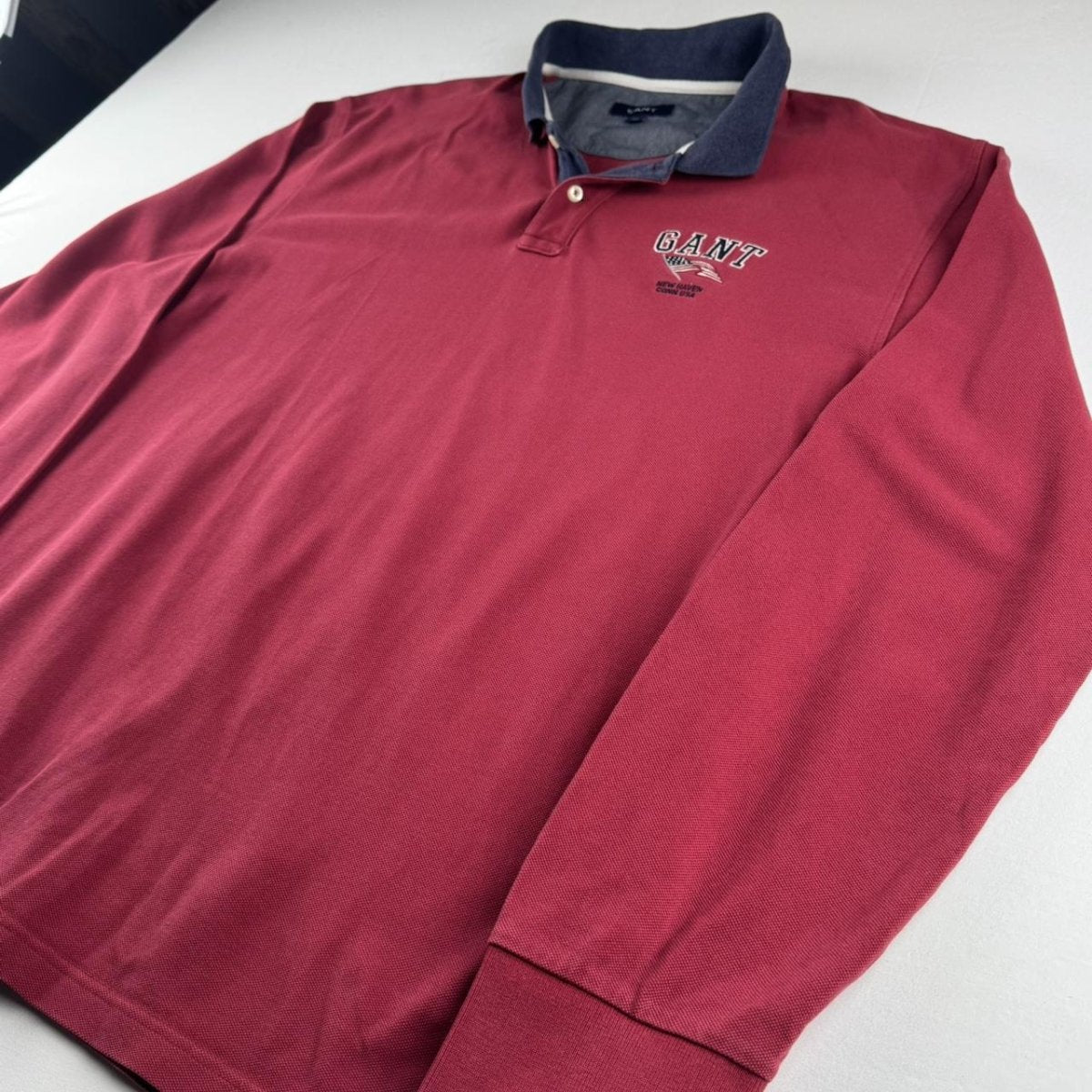 Gant USA Early 2000s Rugby Polo Shirt XXL - Threads Uncovered