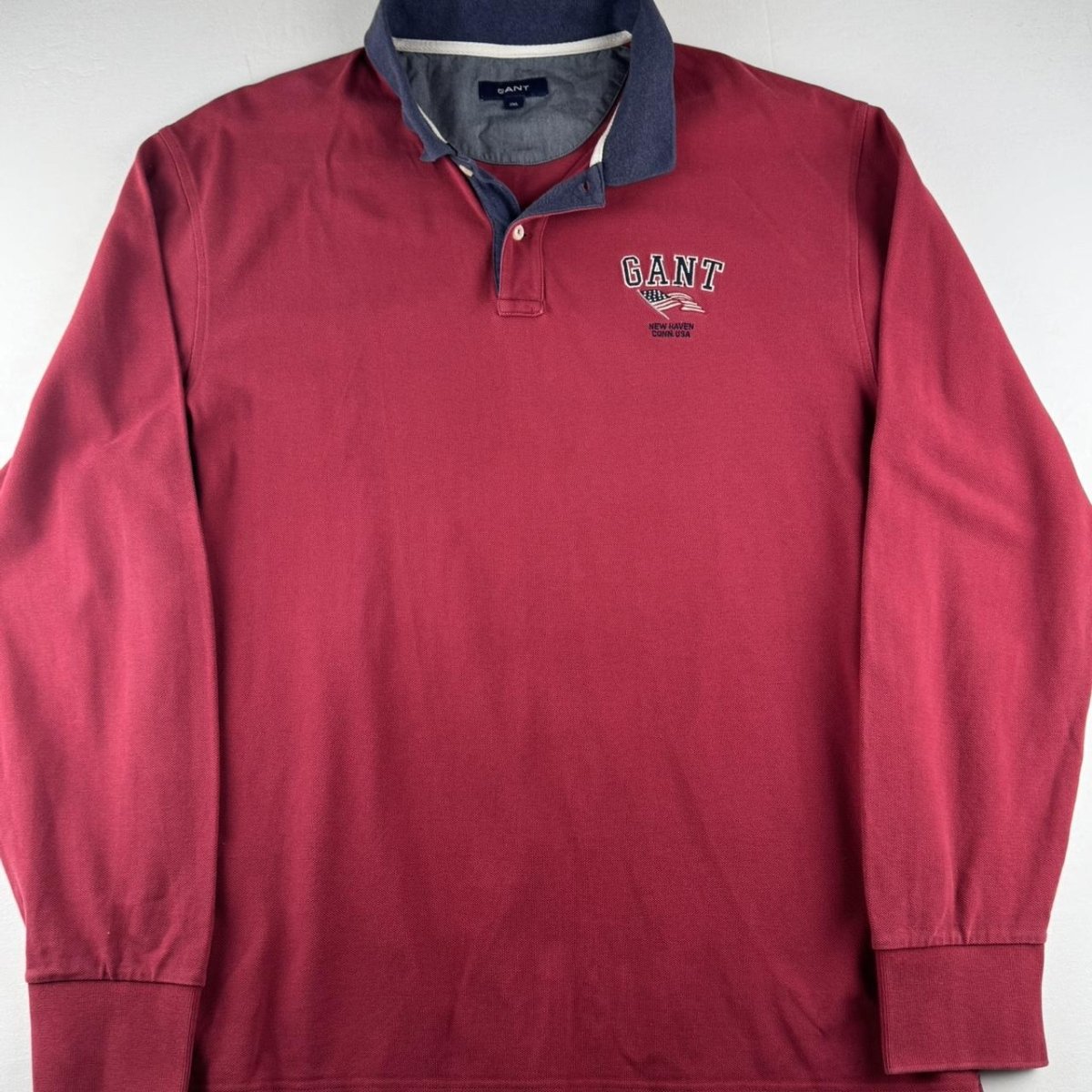 Gant USA Early 2000s Rugby Polo Shirt XXL - Threads Uncovered