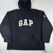 GAP Embroidered Spellout Fleece Hoodie L - Threads Uncovered