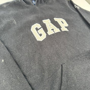 GAP Embroidered Spellout Fleece Hoodie L - Threads Uncovered