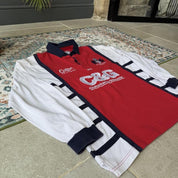 Gloucester Cotton Traders Long Sleeve Rugby Polo Shirt L - Threads Uncovered