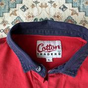 Gloucester Cotton Traders Long Sleeve Rugby Polo Shirt L - Threads Uncovered