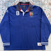 Hackett Thick Cotton Embroidered Spellout Rugby Polo XXL - Threads Uncovered