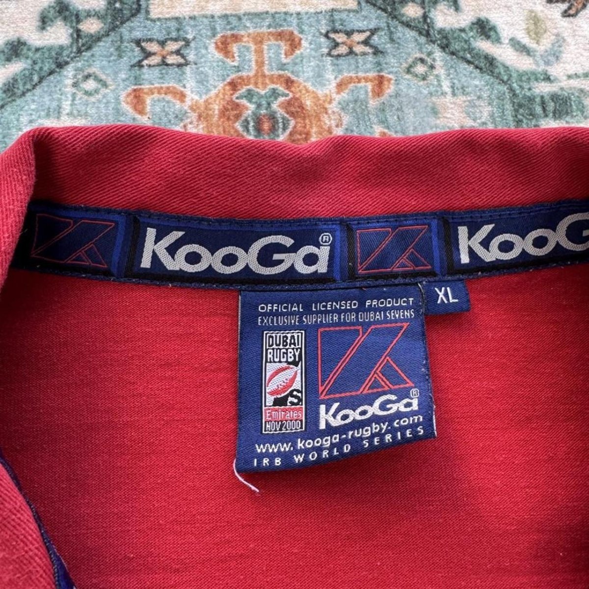 Kooga Dubai 7s Embroidered Rugby Polo Shirt XL - Threads Uncovered