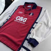 Late 1990s Gloucester Rugby Cotton Traders Rugby Polo Shirt XXL - Threads Uncovered