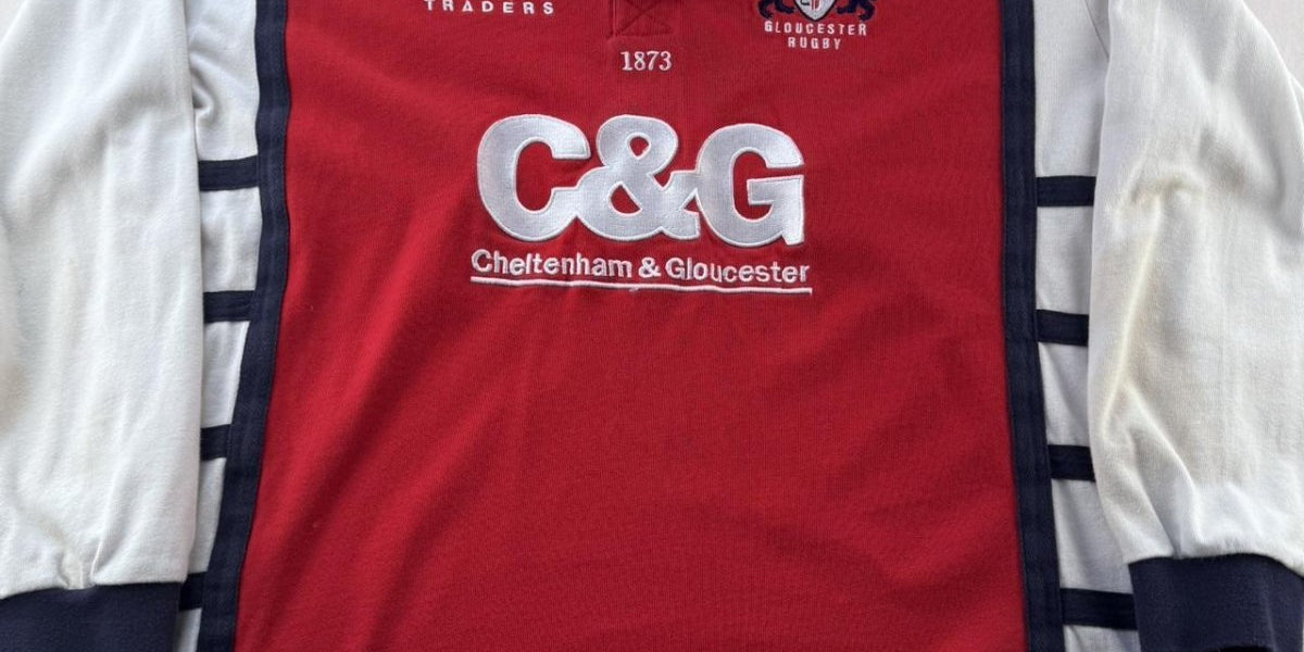 Late 1990s Gloucester Rugby Cotton Traders Rugby Polo Shirt XXL - Threads Uncovered