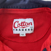 Late 1990s Gloucester Rugby Cotton Traders Rugby Polo Shirt XXL - Threads Uncovered