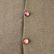 Late 1990s Yves Saint Laurent Embroidered Logo Thick Wool Blend Cardigan L - Threads Uncovered