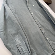 Light Teal Carhartt WIP Long Sleeve Madison Corduroy Button Down Shirt S - Threads Uncovered