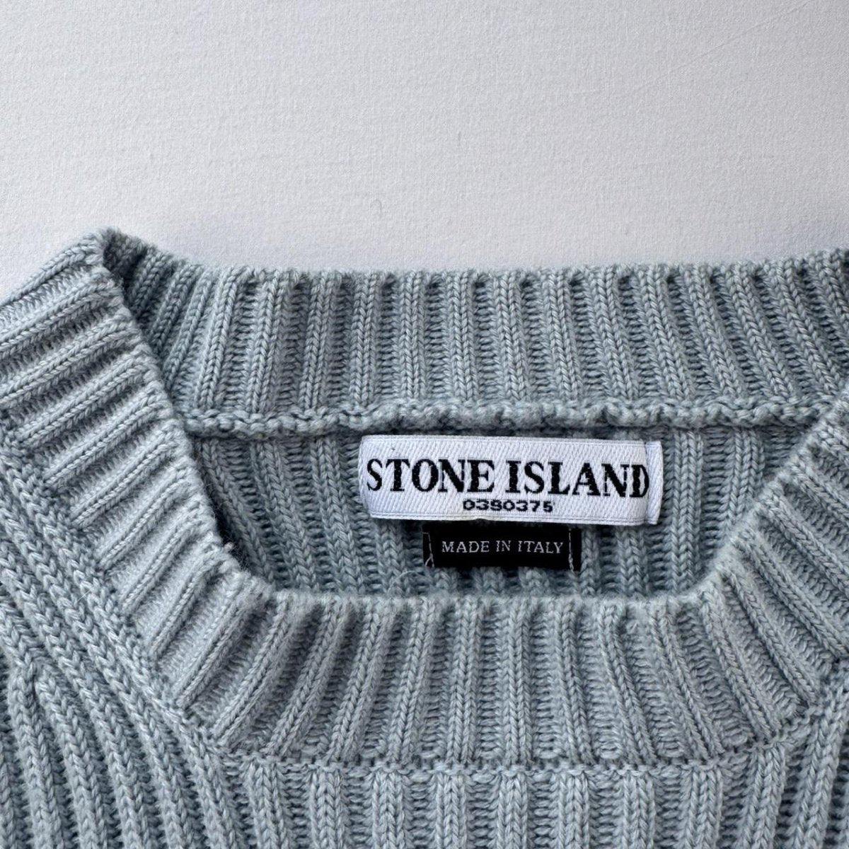 Mens Stone Island FW 2004 Thick Ribbed Woolen Knitten Sweatshirt S - Threads Uncovered