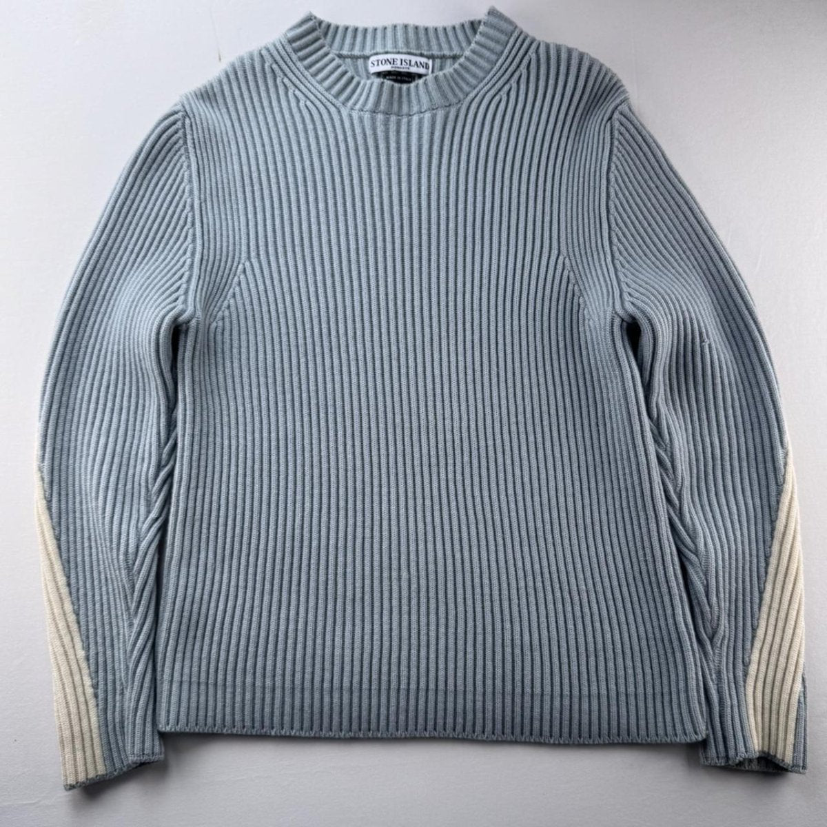 Mens Stone Island FW 2004 Thick Ribbed Woolen Knitten Sweatshirt S - Threads Uncovered