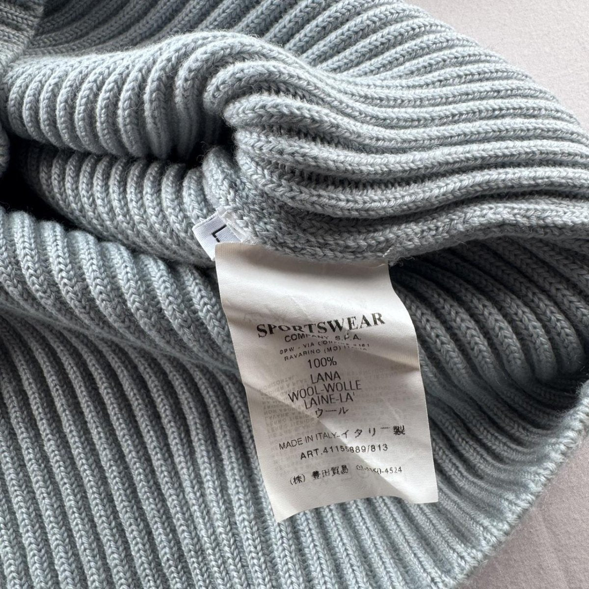 Mens Stone Island FW 2004 Thick Ribbed Woolen Knitten Sweatshirt S - Threads Uncovered
