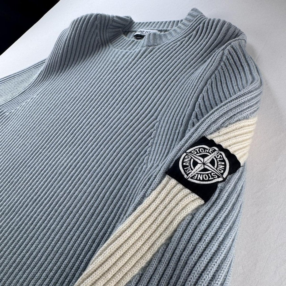 Mens Stone Island FW 2004 Thick Ribbed Woolen Knitten Sweatshirt S - Threads Uncovered