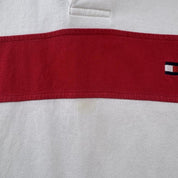 Mens Tommy Hilfiger Embroidered Logo Pannel Rugby Polo Shirt M - Threads Uncovered