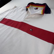 Mens Tommy Hilfiger Embroidered Logo Pannel Rugby Polo Shirt M - Threads Uncovered