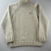 Mid 1990s Burberry Womens Woolen Turtleneck Jumper 6-8 - Threads Uncovered