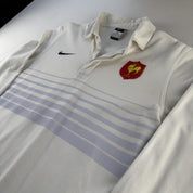 Mid 2000s Nike France Striped Rugby Polo Shirt M - Threads Uncovered