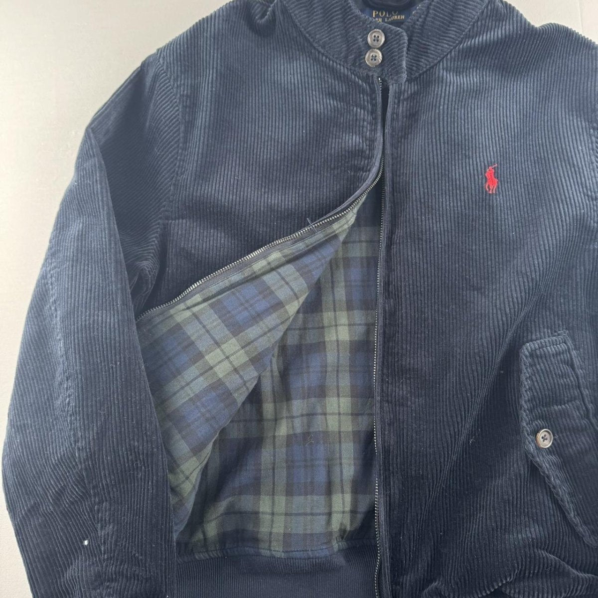 Modern Polo Ralph Lauren Corduroy Harrington Bomber Jacket S - Threads Uncovered