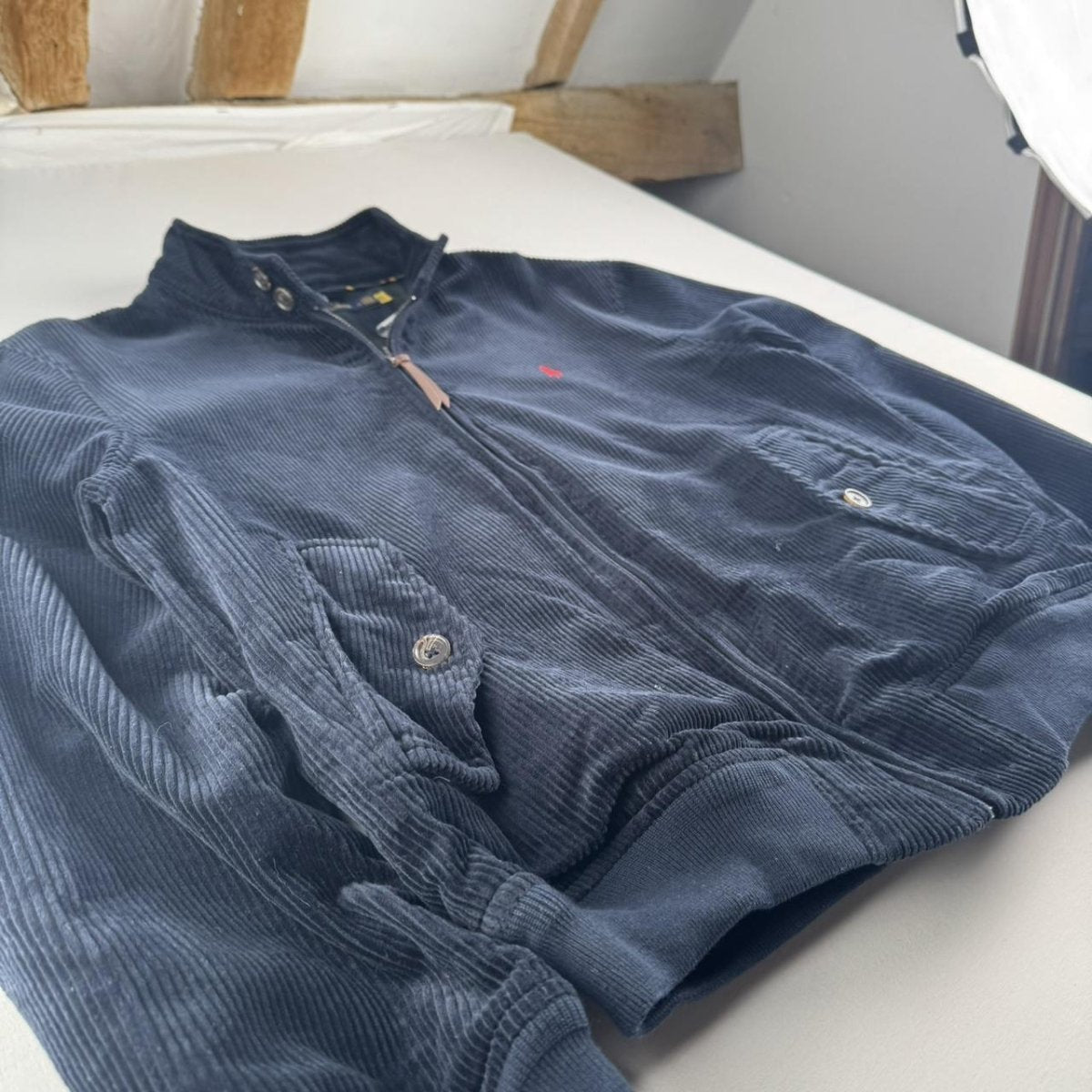 Modern Polo Ralph Lauren Corduroy Harrington Bomber Jacket S - Threads Uncovered