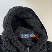 Modern Polo Ralph Lauren Red Pony Sherpa High Neck Fleece Jacket XL - Threads Uncovered