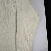 Napapijri Cream Oversized Spellout Knitted Jumper XL - Threads Uncovered