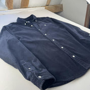 Navy Carhartt WIP Long Sleeve Madison Corduroy Button Down Shirt L - Threads Uncovered