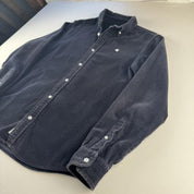 Navy Carhartt WIP Long Sleeve Madison Corduroy Button Down Shirt S - Threads Uncovered