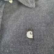 Navy Carhartt WIP Long Sleeve Madison Corduroy Button Down Shirt S - Threads Uncovered