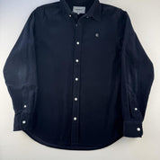 Navy Carhartt WIP Long Sleeve Madison Corduroy Button Down Shirt S - Threads Uncovered