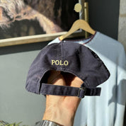 Navy Polo Ralph Lauren Embroidered Cap - Threads Uncovered