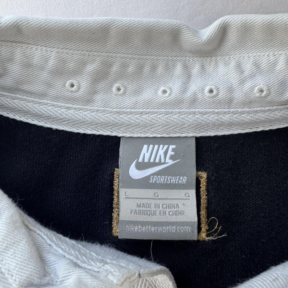Nike Early 2000s Brazilian Thick Rugby Polo Shirt L - Threads Uncovered