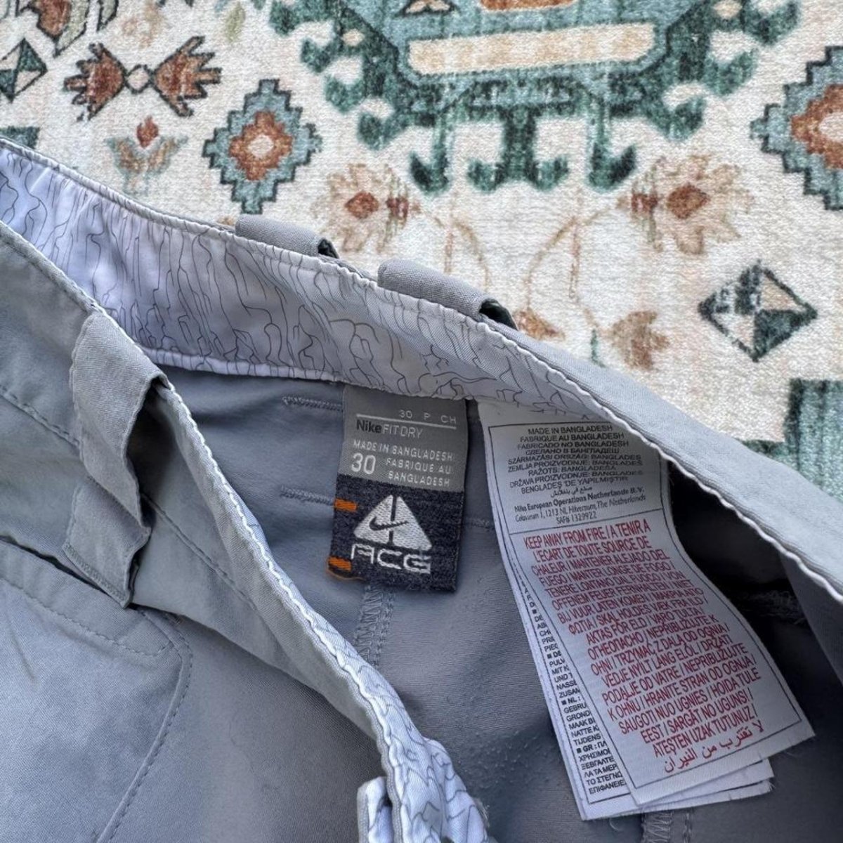 Nike Fit ACG Grey Cargo Shorts 30W - Threads Uncovered