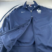 Nike France Embroidered Cotton Track Jacket L - Threads Uncovered