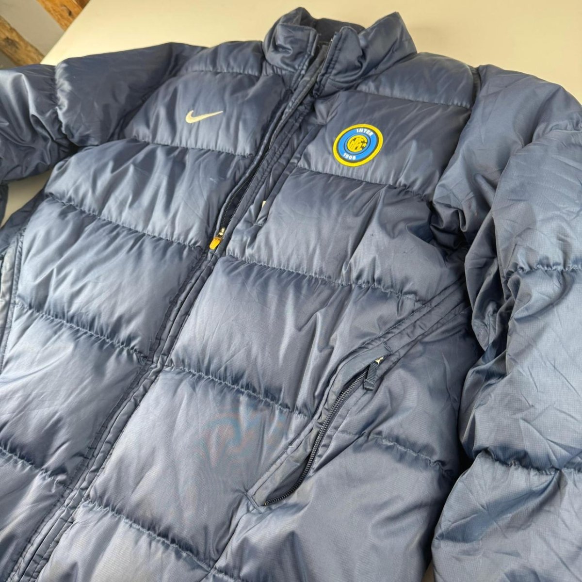 Nike Puffer Inter Milan Jacket in Navy Size L - Threads Uncovered