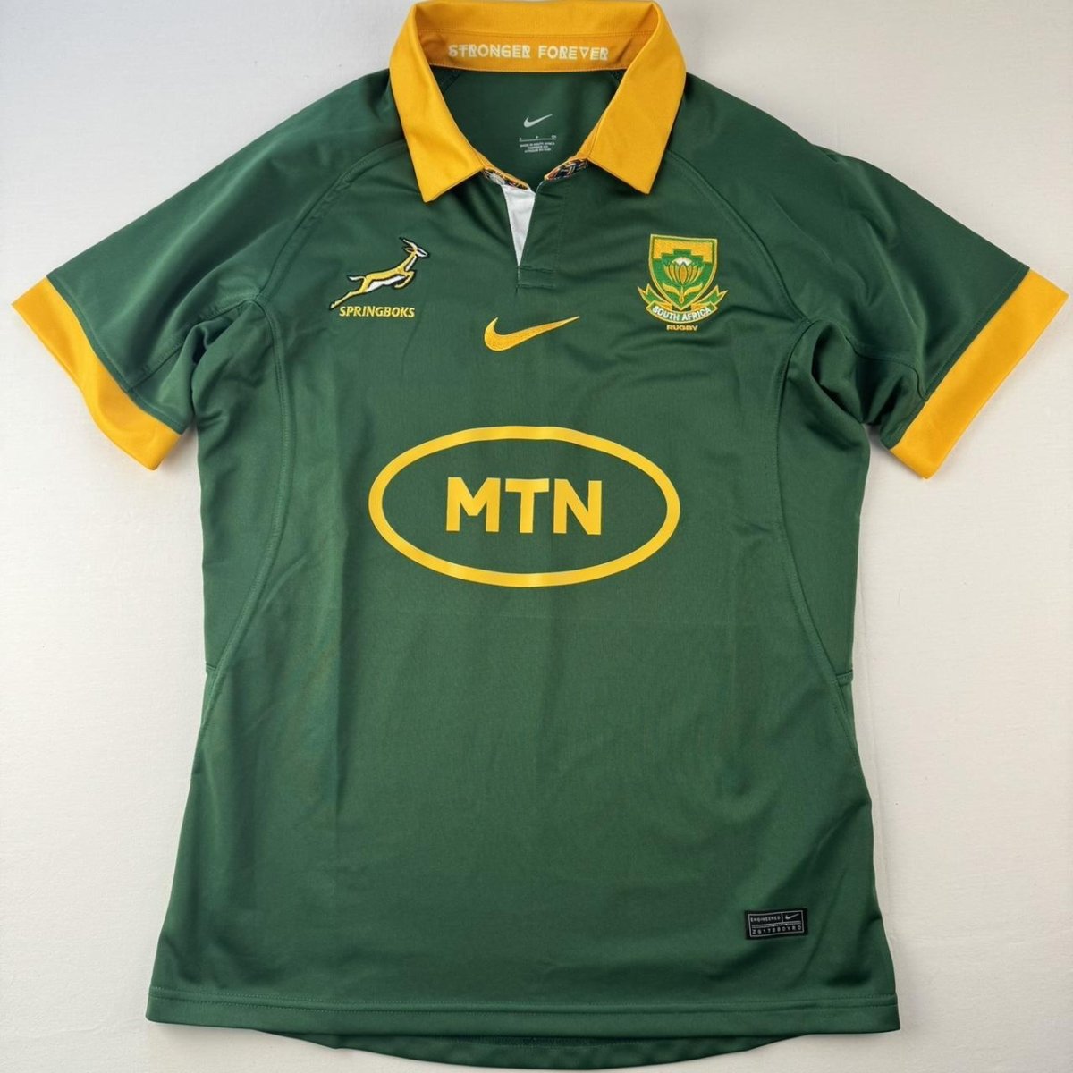 Nike South Africa Springboks Rugby Playing Shirt S - Threads Uncovered