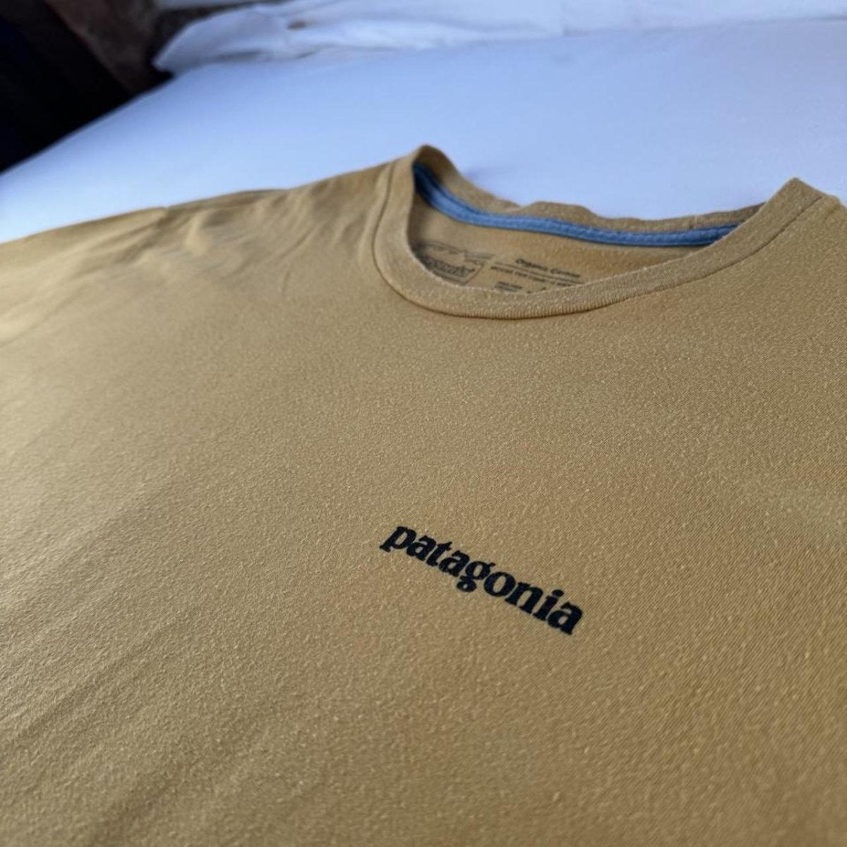 Patagonia Organic Cotton Mustard Uprisal T-Shirt S - Threads Uncovered