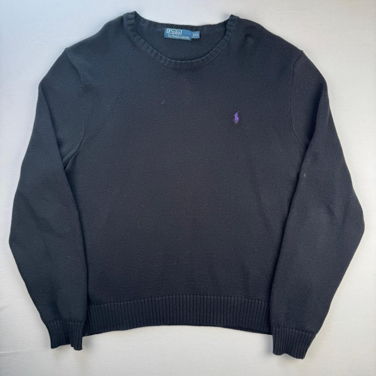 Polo By Ralph Lauren Crewneck Knit Sweater in Black Size XXL - Threads Uncovered