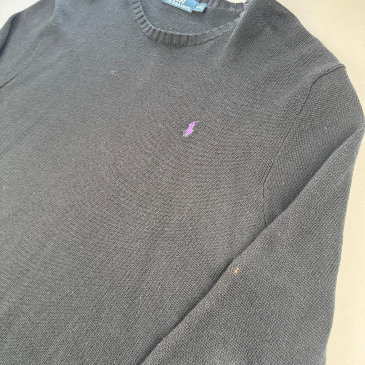 Polo By Ralph Lauren Crewneck Knit Sweater in Black Size XXL - Threads Uncovered