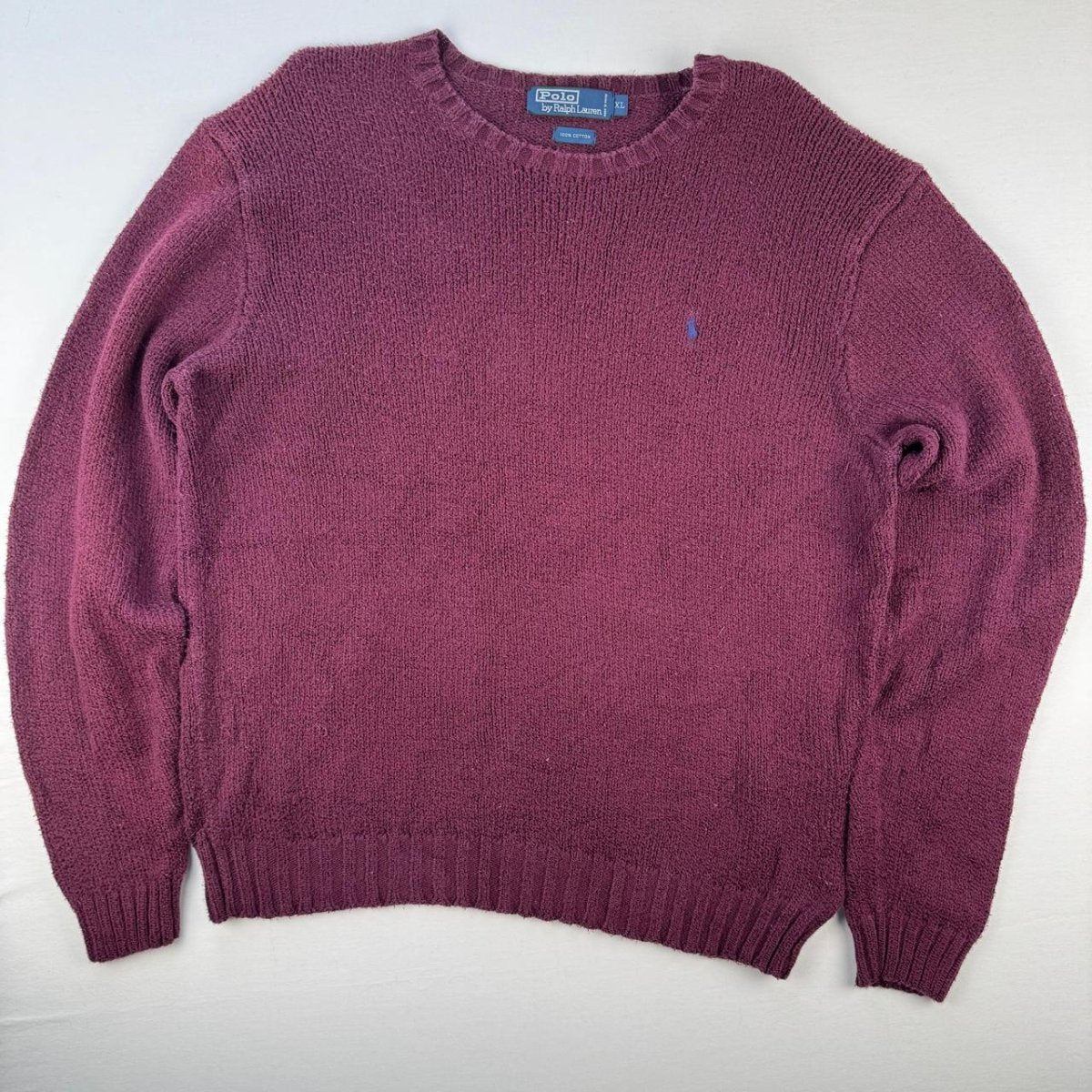 Polo By Ralph Lauren Crewneck Knit Sweater in Purple Size XL - Threads Uncovered